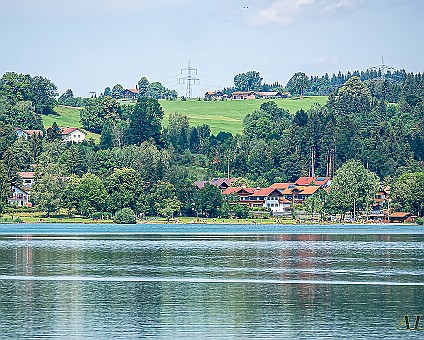 Am Weißensee (Südseite - 6) Blick nach Oberkirch; Aufnahme: 17.07.2019