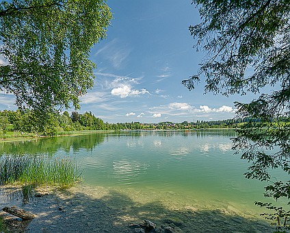 Am Weißensee (Südseite - 1) Blick in Richtung Oberkirch; Aufnahme: 17.07.2019