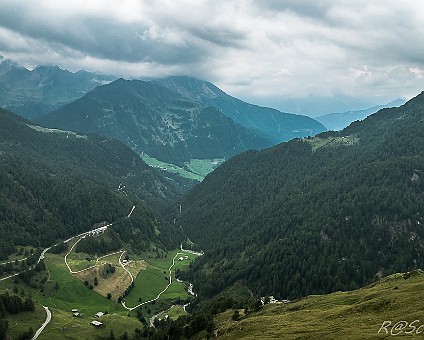 Südtirol, Timmelsjoch (2) Blick in's Passeiertal