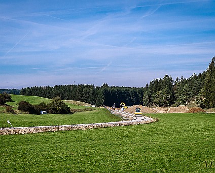 Bahnstrecke im Hasental bei Trochtelfingen; Aufnahme: 11.10..2021