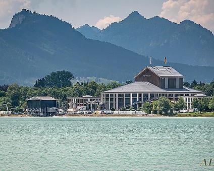 Waltenhofen am Forggensee Blick zum Festspielhaus Füssen am 18.07.2019