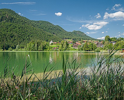 Am Weißensee (Nordseite) Blick in Richtung Oberkirch; Aufnahme: 17.07.2019