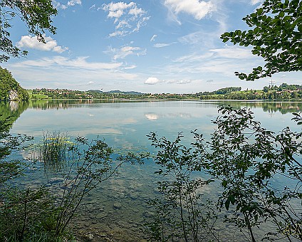 Am Weißensee (Südseite - 3) Blick in Richtung Oberkirch (li), Schwarzenbach (M) und Oberried (re); Aufnahme: 17.07.2019