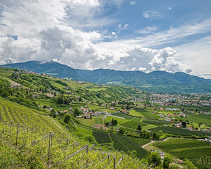 Dorf Tirol und Meran Auf dem Algunder Waalweg am 03.05.2019 unterwegs